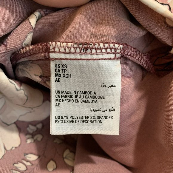 NWT INC Women's Size XS Plum Floral Night Gown Slip Dress Midi/Maxi $60 - Picture 10 of 10